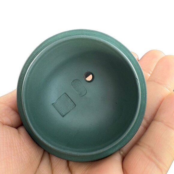 Chinese Yixing Zisha Green Clay Teapot Marked Pottery Dragon Serpent Tongue Out - Picture 12 of 16